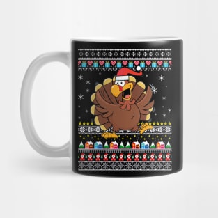 Thanksgiving Turkey Ugly Christmas Sweater Mug